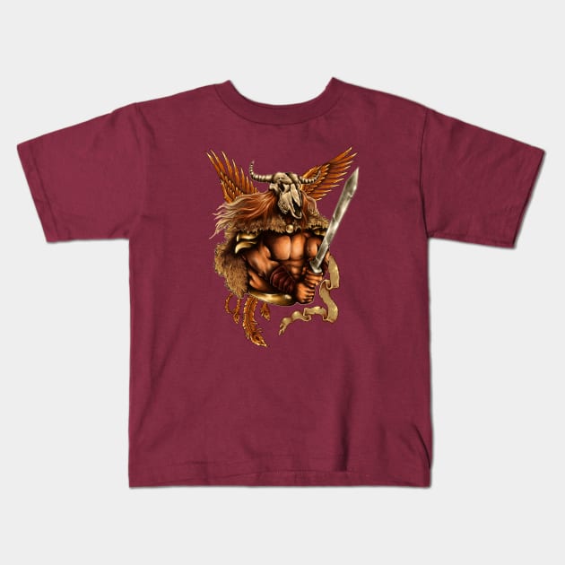 Phoenix Warrior Kids T-Shirt by VintageHeroes